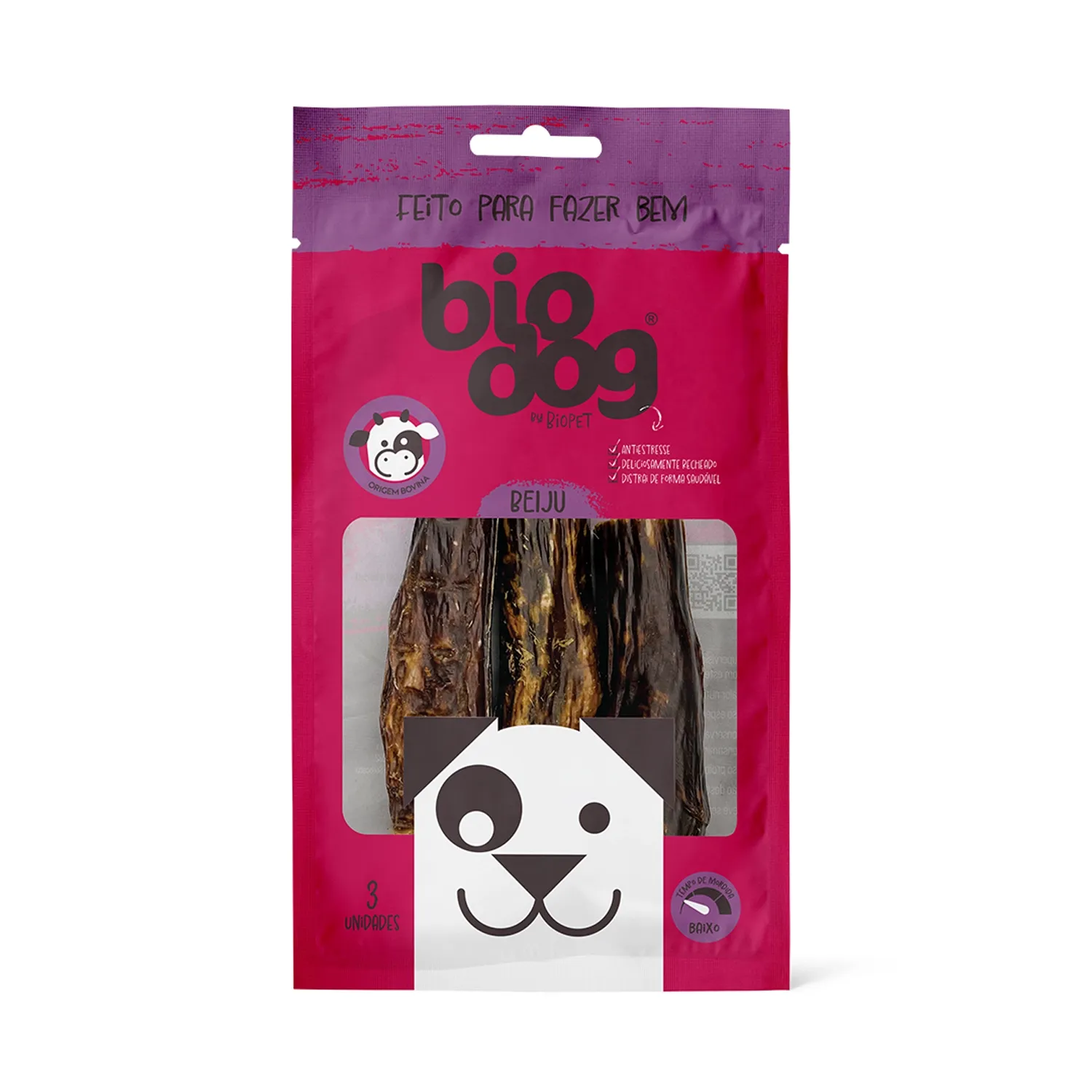 Petisco Gourmet para Cães Beiju Carne Biodog